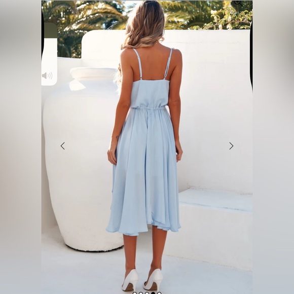 HELLO MOLLY BAYSHORE MIDI DRESS STEEL BLUE - New with tags - Picture 3 of 5